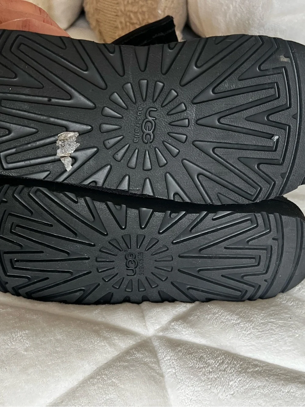 UGG Black Suede Shearling-Lined Mid-Calf Boots